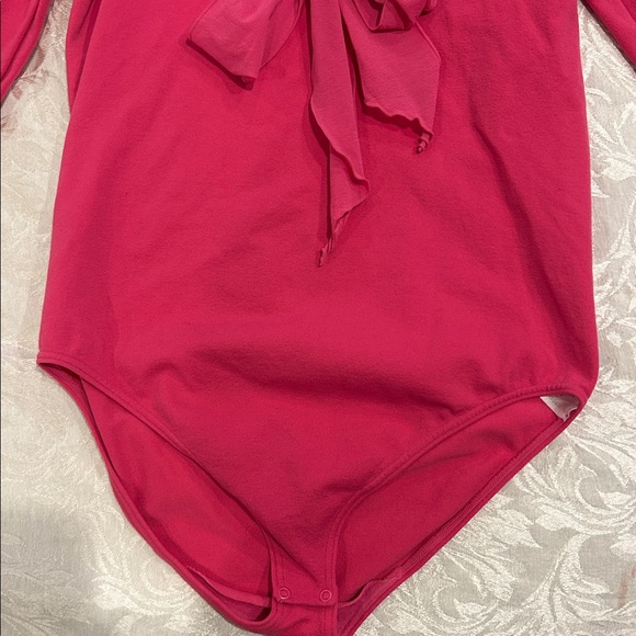 Vintage Wolford Pink bodysuit with bow size extra small - Picture 3 of 8